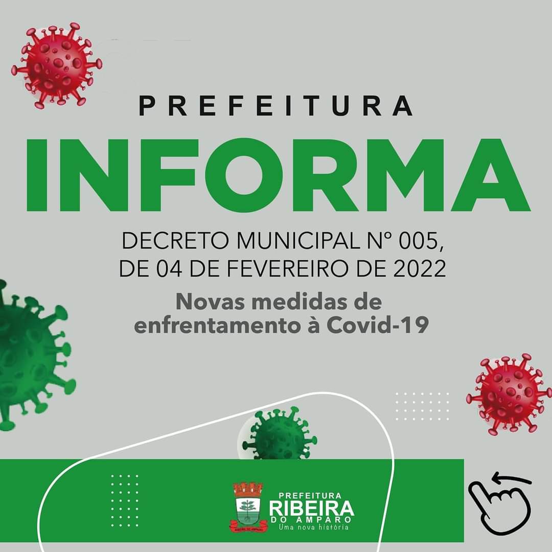 RIBEIRA DO AMPARO – BA: NOVAS MEDIDAS DE ENFRENTAMENTO À COVID-19, DECRETO VIGENTE Nº 005