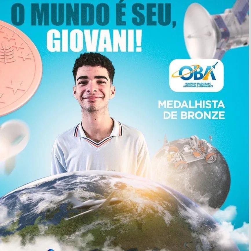 JOVEM AMPARENSE É DESTAQUE NA ÁREA DA EDUCAÇÃO, E GANHA MEDALHA DE BRONZE.