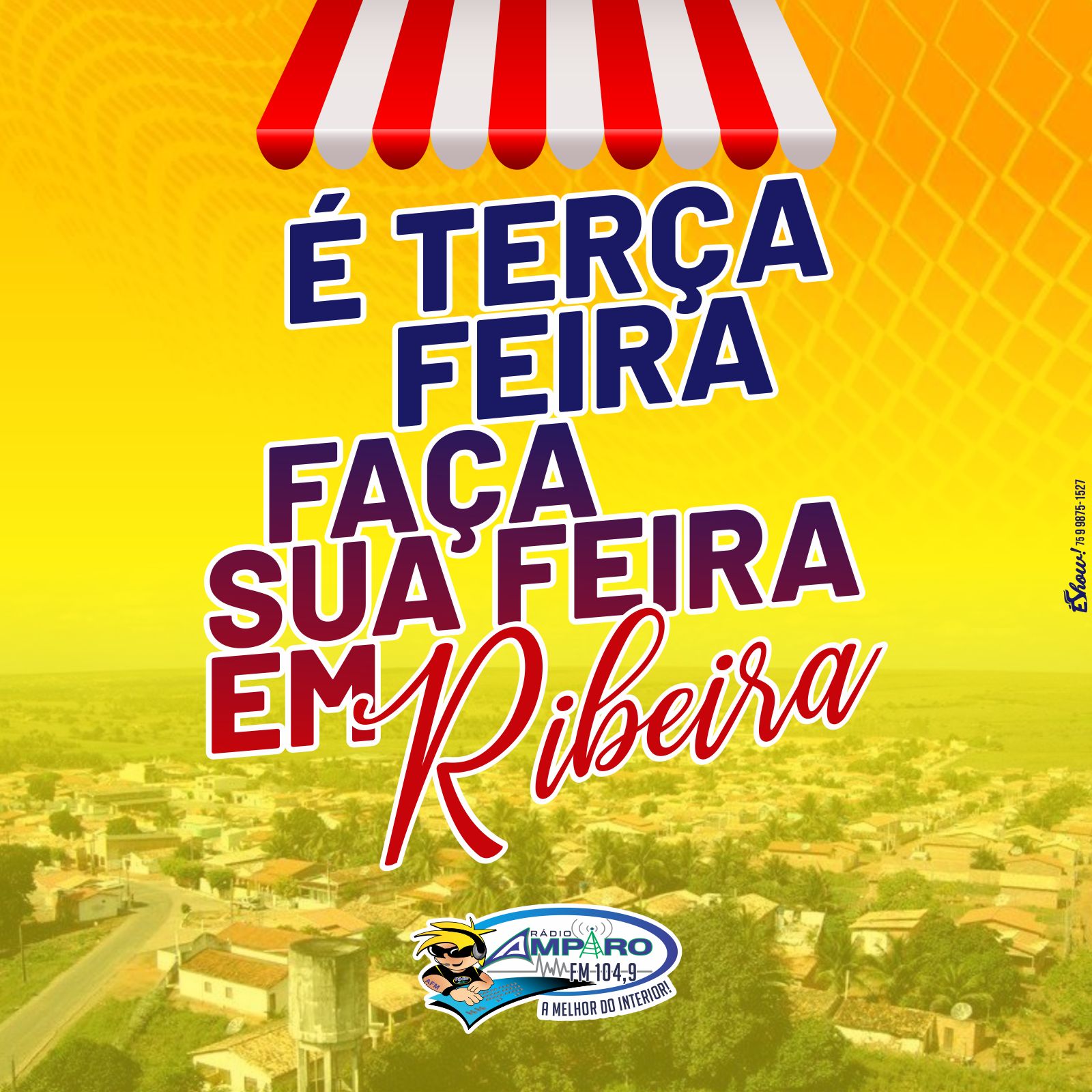 CAMPANHA SOCIAL DA RÁDIO AMPARO FM 104.9 É TERÇA-FEIRA FAÇA SUA FEIRA EM RIBEIRA!