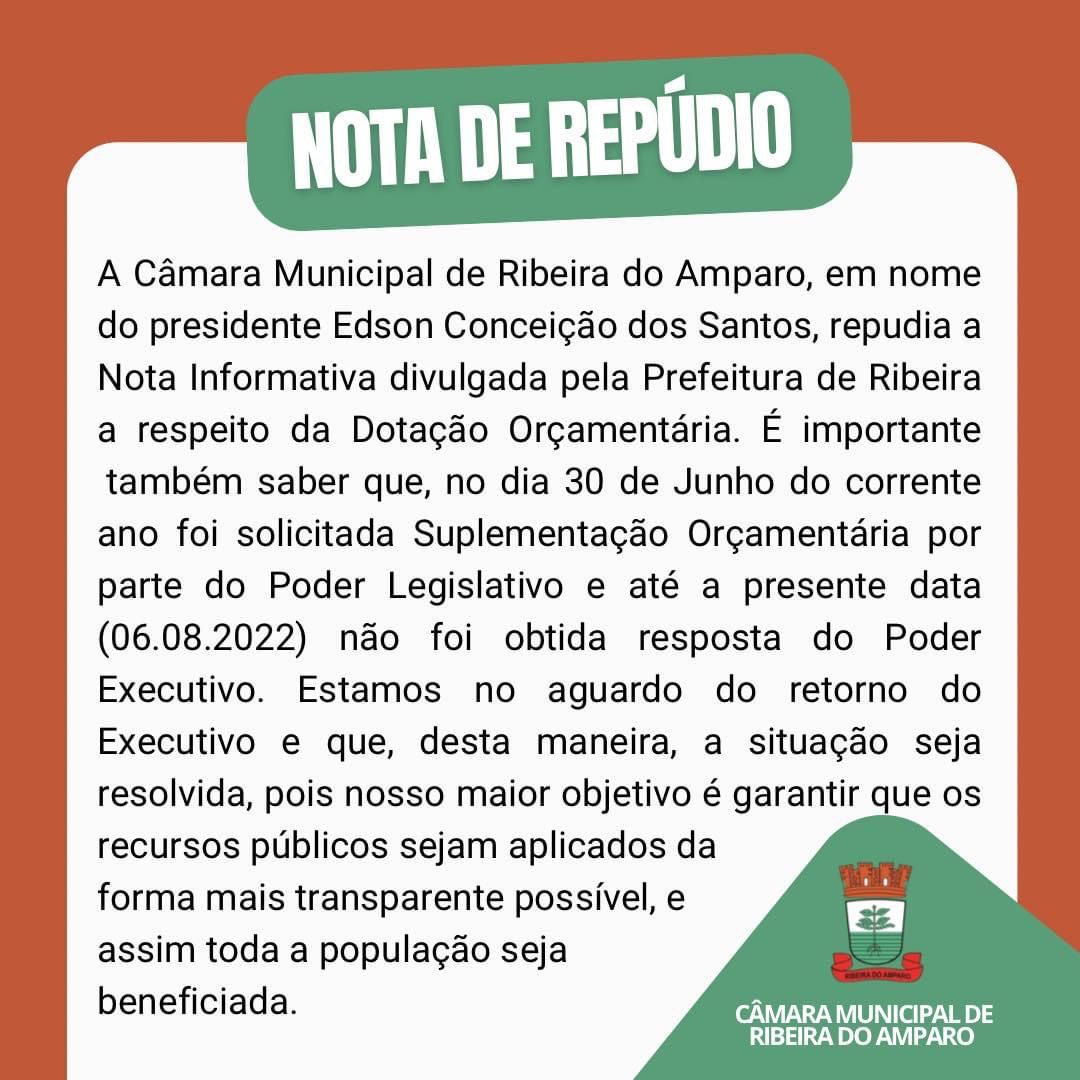 NOTA DE REPÚDIO