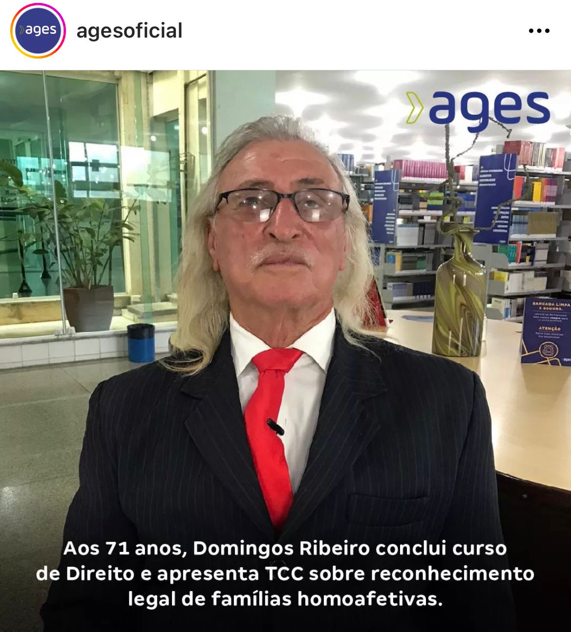 AOS 71 ANOS, DOMINGOS RIBEIRO CONCLUI CURSO DE DIREITO.